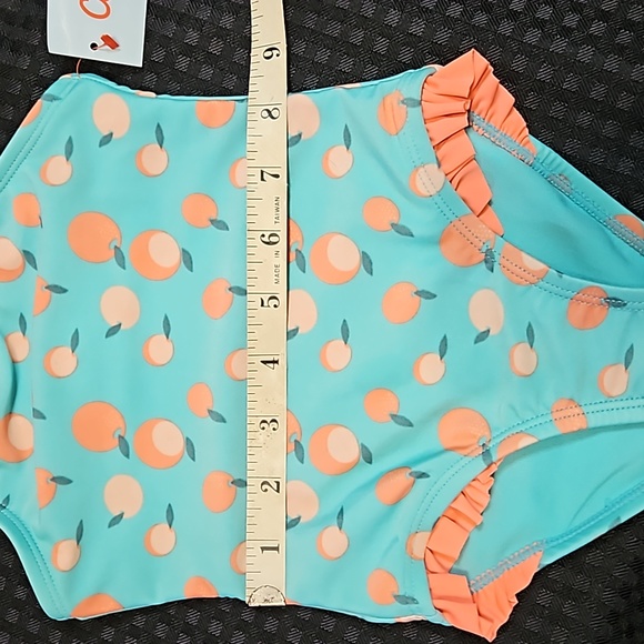 Cat & Jack, aqua, peach, swimsuit, size 18 months (23.5-26lbs) - Picture 7 of 8